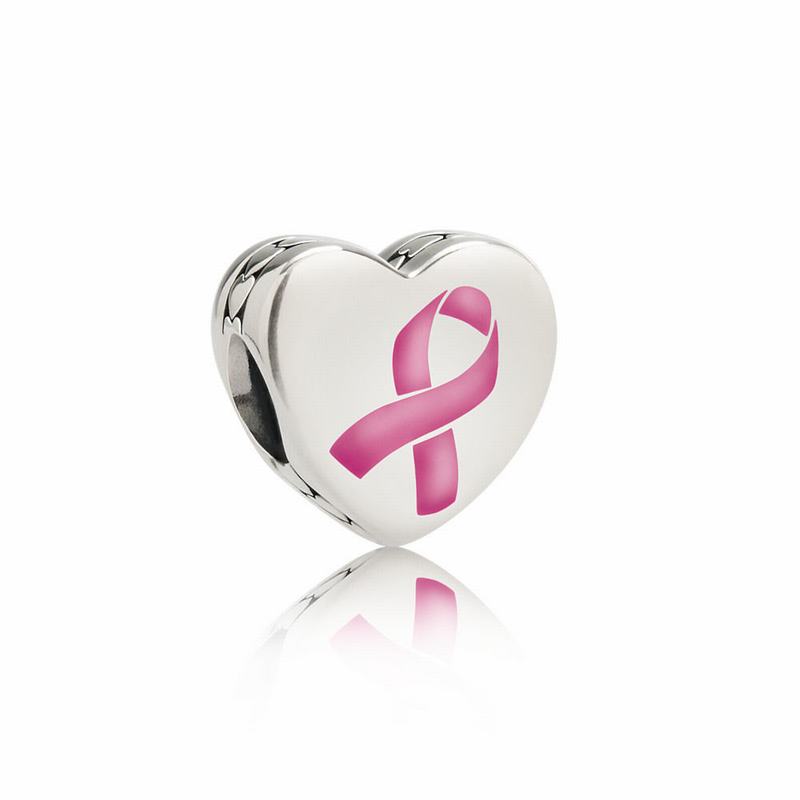 Pandora Hope Ribbon Charm, Pink Enamel - Sterling Silver - Canada | MU8967TU